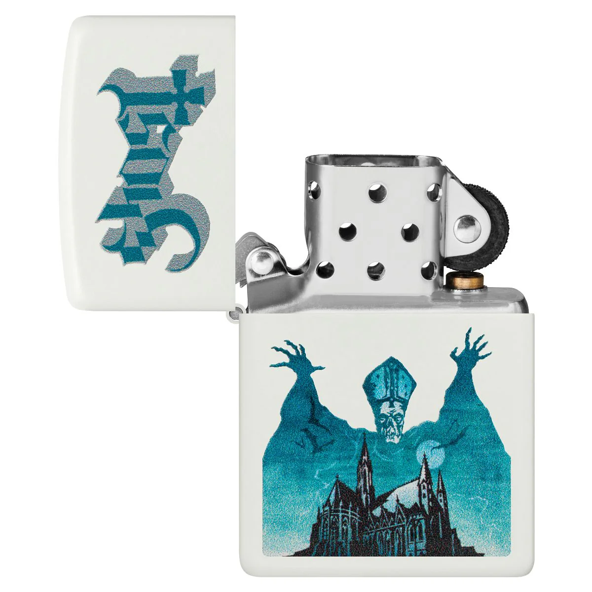 Zippo Lighter: Ghost, Rock Band - White Matte 47246 - Image 4
