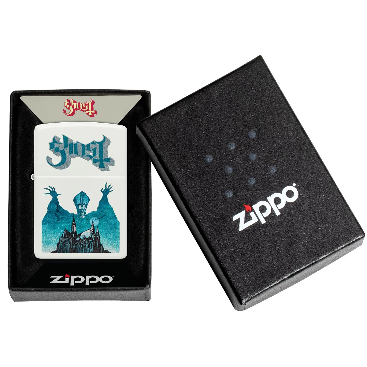 Zippo Lighter: Ghost, Rock Band - White Matte 47246 - Image 6