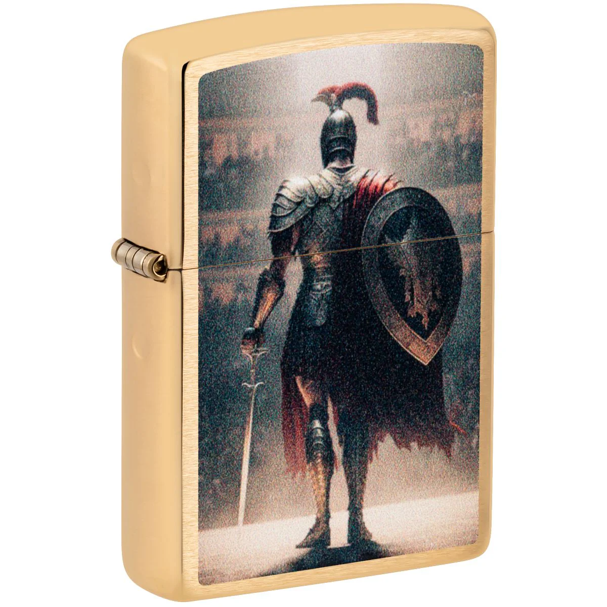 Zippo Lighter: Gladiator with Sword - Brushed Brass 46374