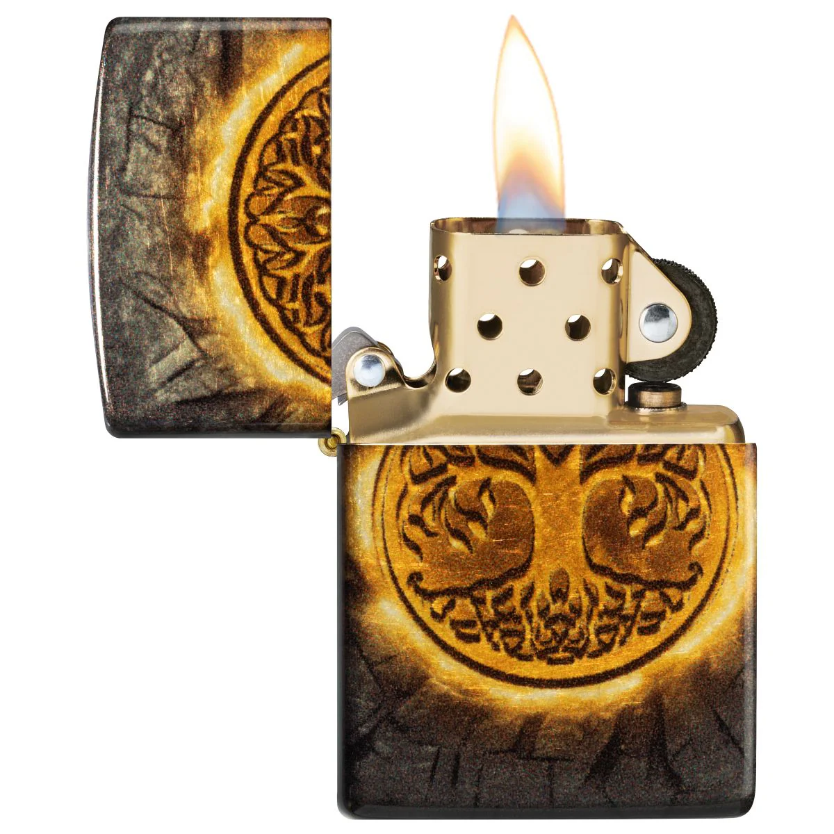 Zippo Lighter: Gleaming Tree of Life - 540 Fusion 46815 - Image 7