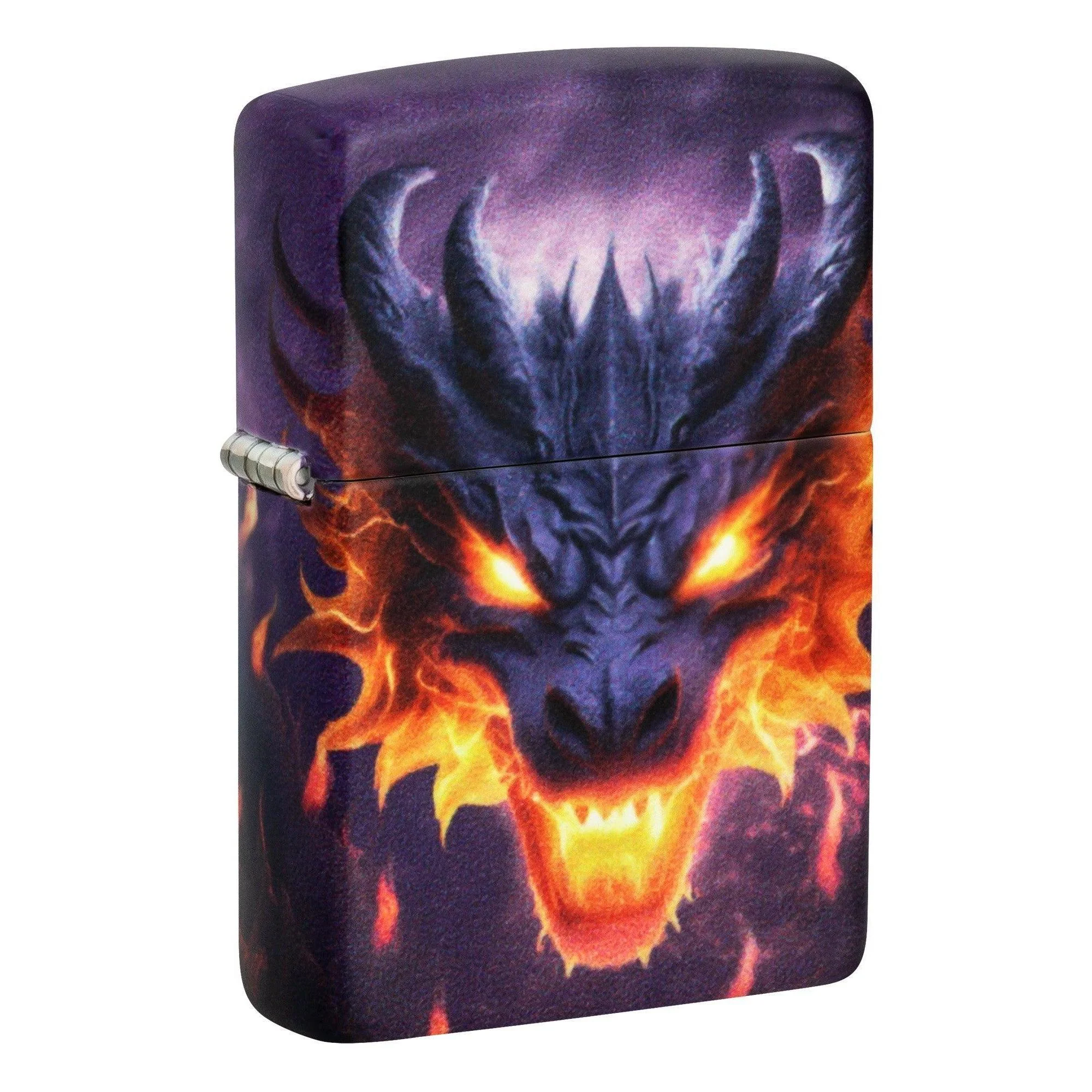 Zippo Lighter: Glowing Dragon Design, 540 Color - Glow-in-the-Dark Green 46251