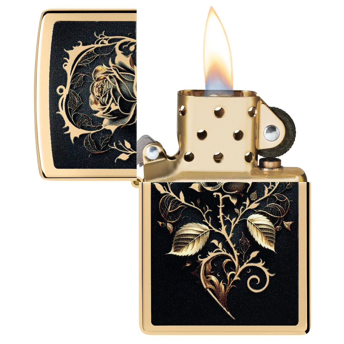 Zippo Lighter: Golden Rose - High Polish Brass 46665 - Image 3