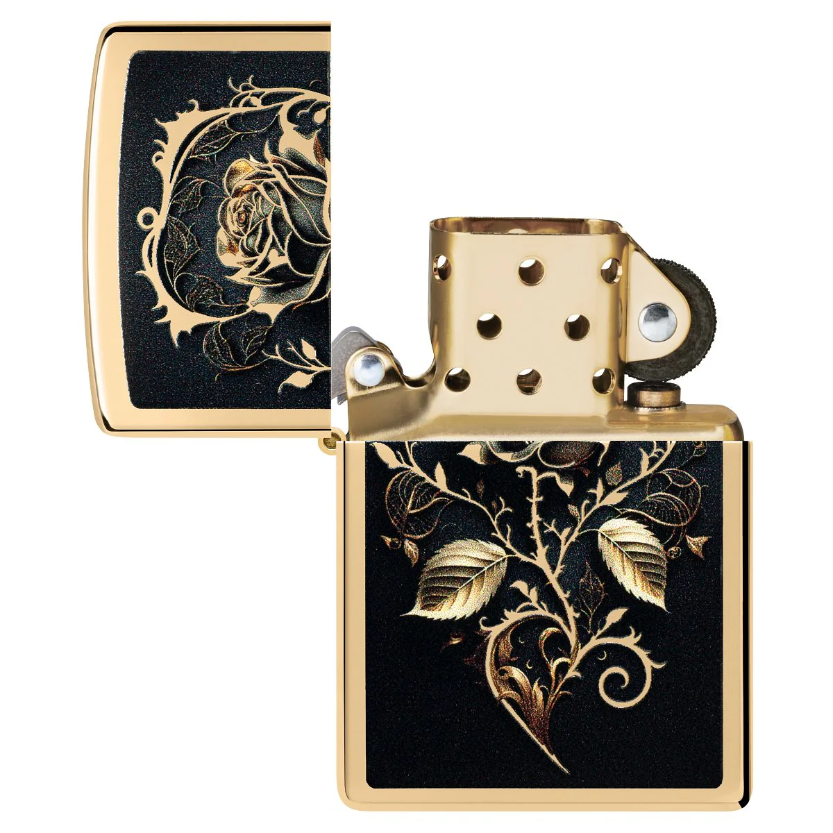 Zippo Lighter: Golden Rose - High Polish Brass 46665 - Image 4