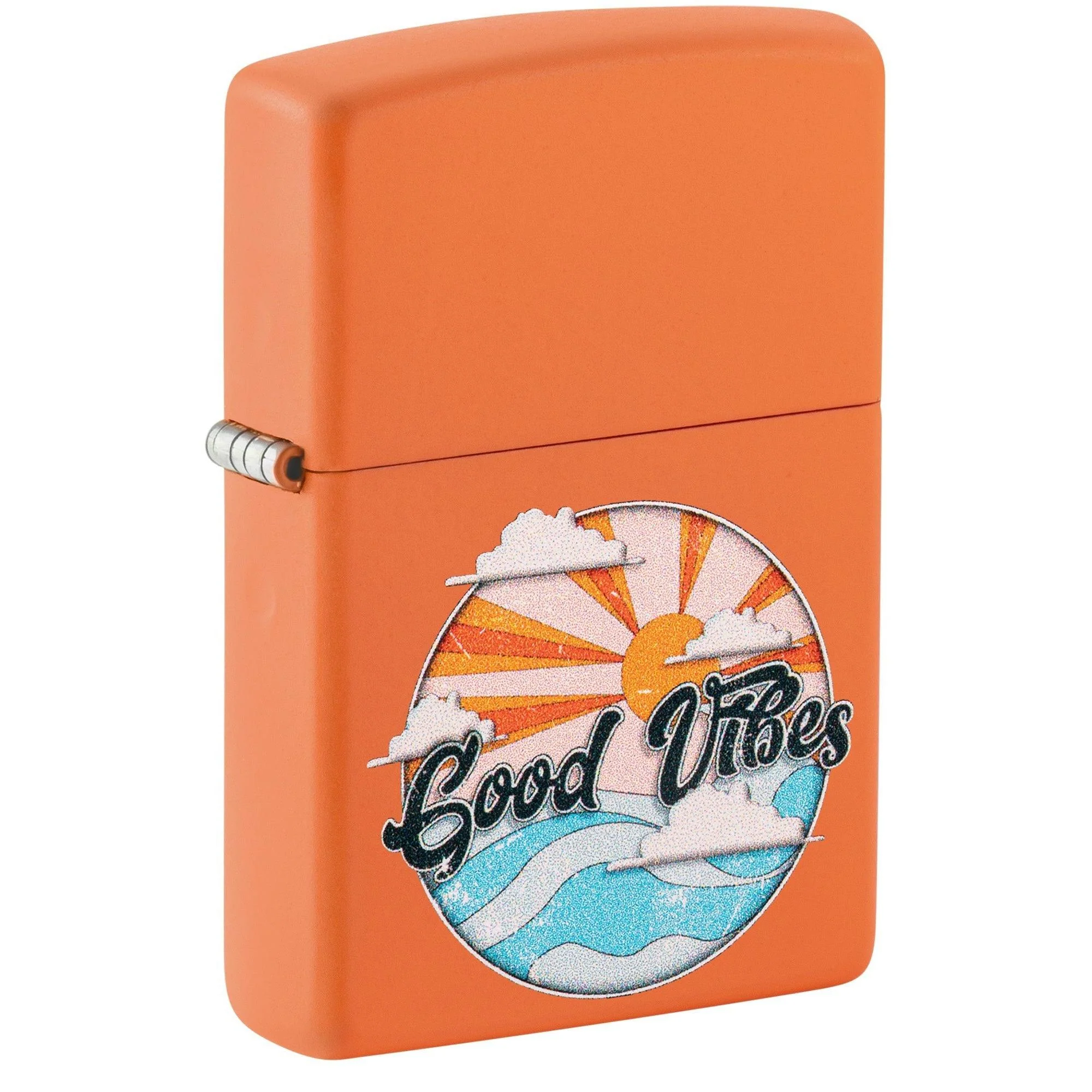 Zippo Lighter: Good Vibes - Orange Matte 48847