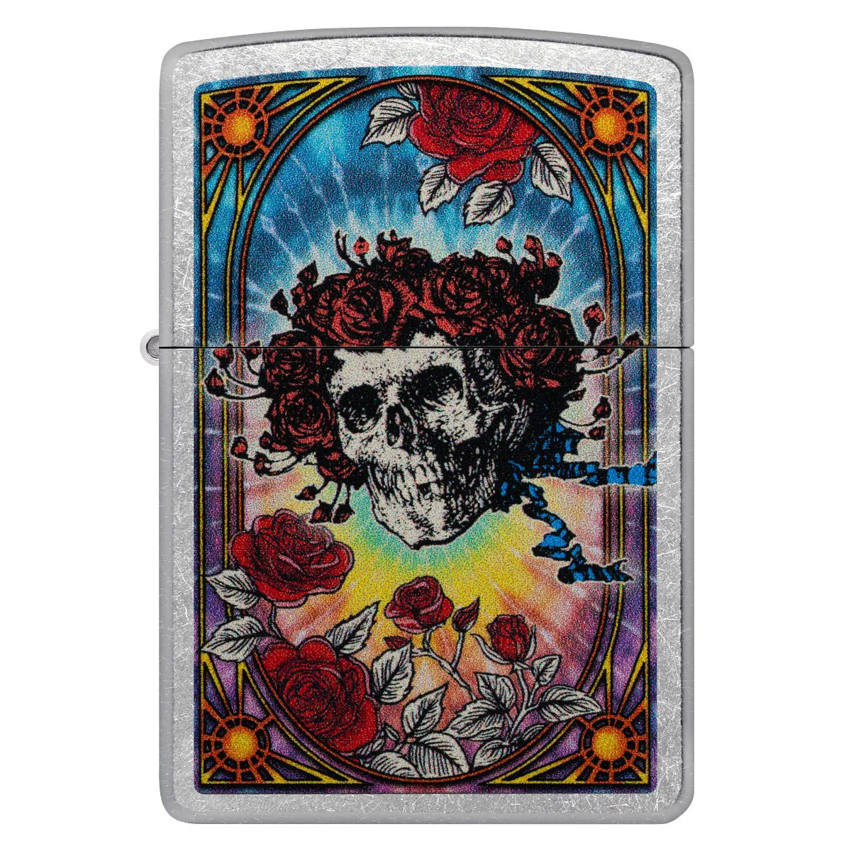 Zippo Lighter: Grateful Dead, Skull and Roses - Street Chrome 47248 - Image 2