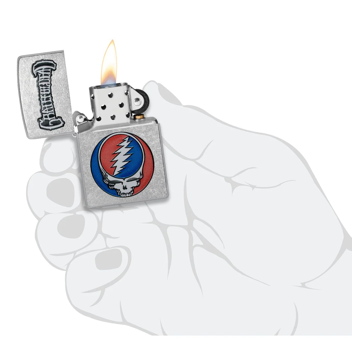 Zippo Lighter: Grateful Dead, Steal Your Face - Street Chrome 47247 - Image 5