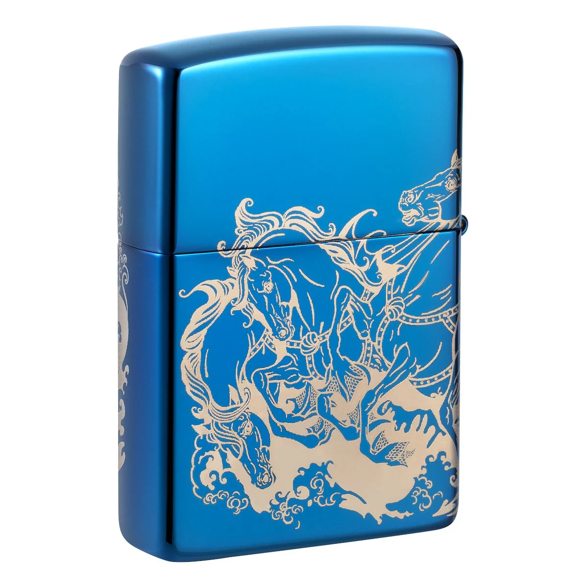 Zippo Lighter: Greek Mythology Design, Photo Image 360 - High Polish Blue 48787 - Image 2