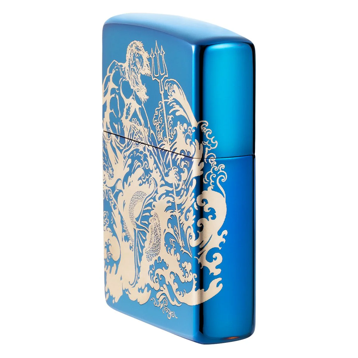 Zippo Lighter: Greek Mythology Design, Photo Image 360 - High Polish Blue 48787 - Image 3
