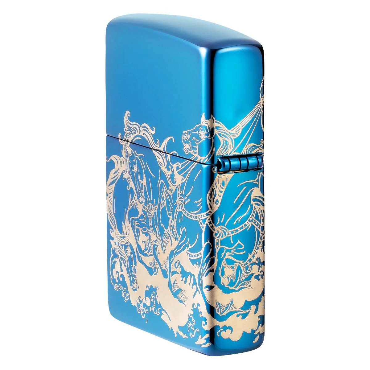 Zippo Lighter: Greek Mythology Design, Photo Image 360 - High Polish Blue 48787 - Image 4