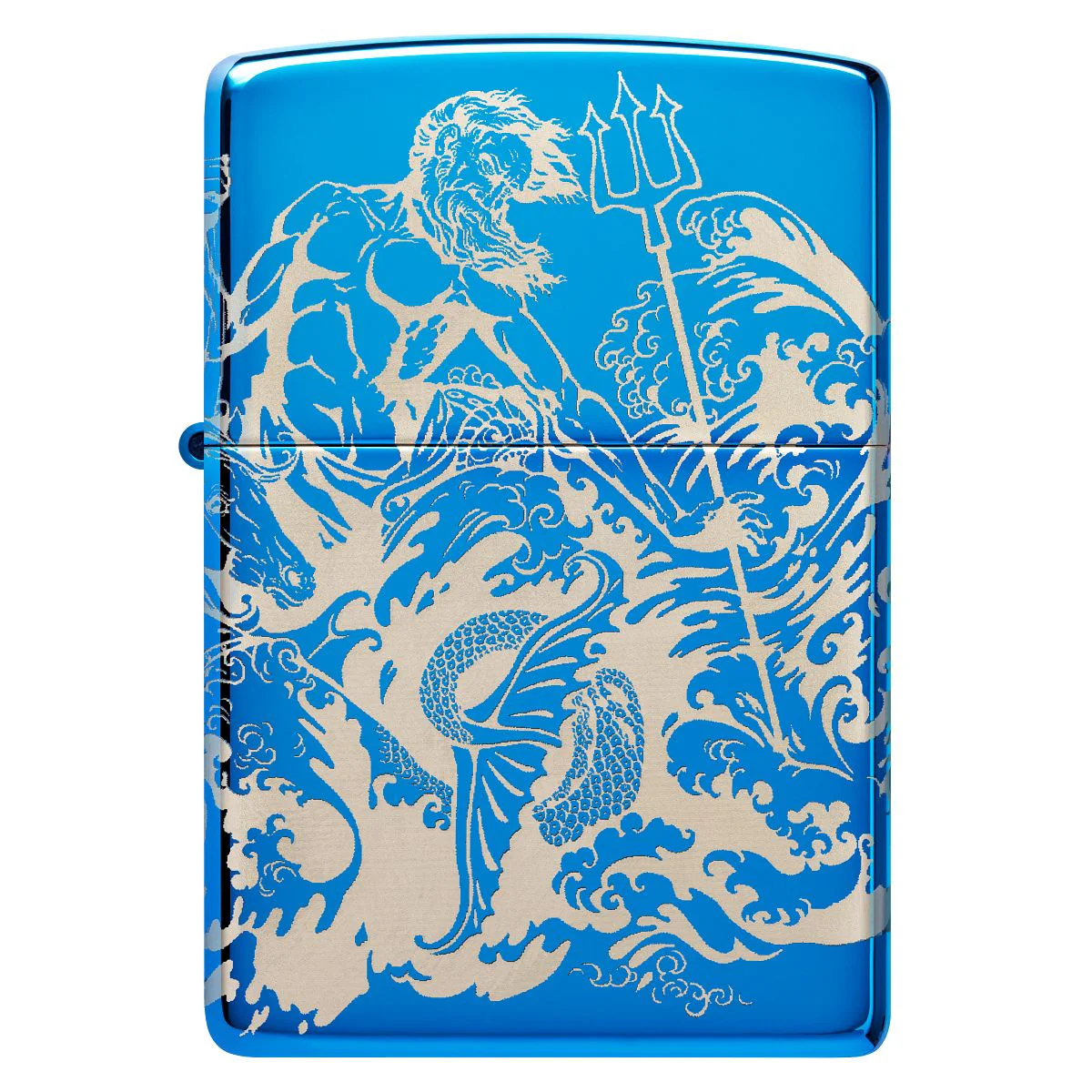 Zippo Lighter: Greek Mythology Design, Photo Image 360 - High Polish Blue 48787 - Image 6
