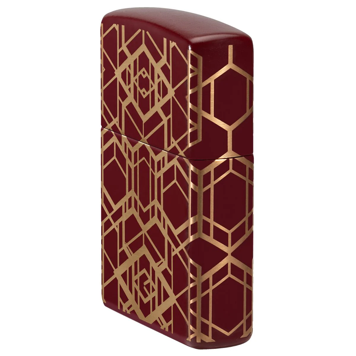 Zippo Lighter: Grid Pattern, 360 Laser - Merlot 46880 - Image 3