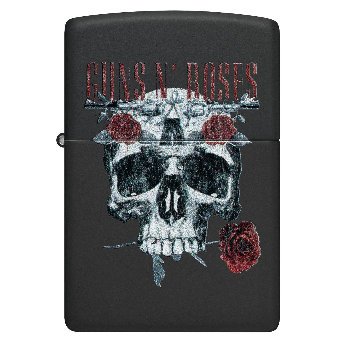 Zippo Lighter: Guns N' Roses, Skull and Roses - Black Matte 47227 - Image 2
