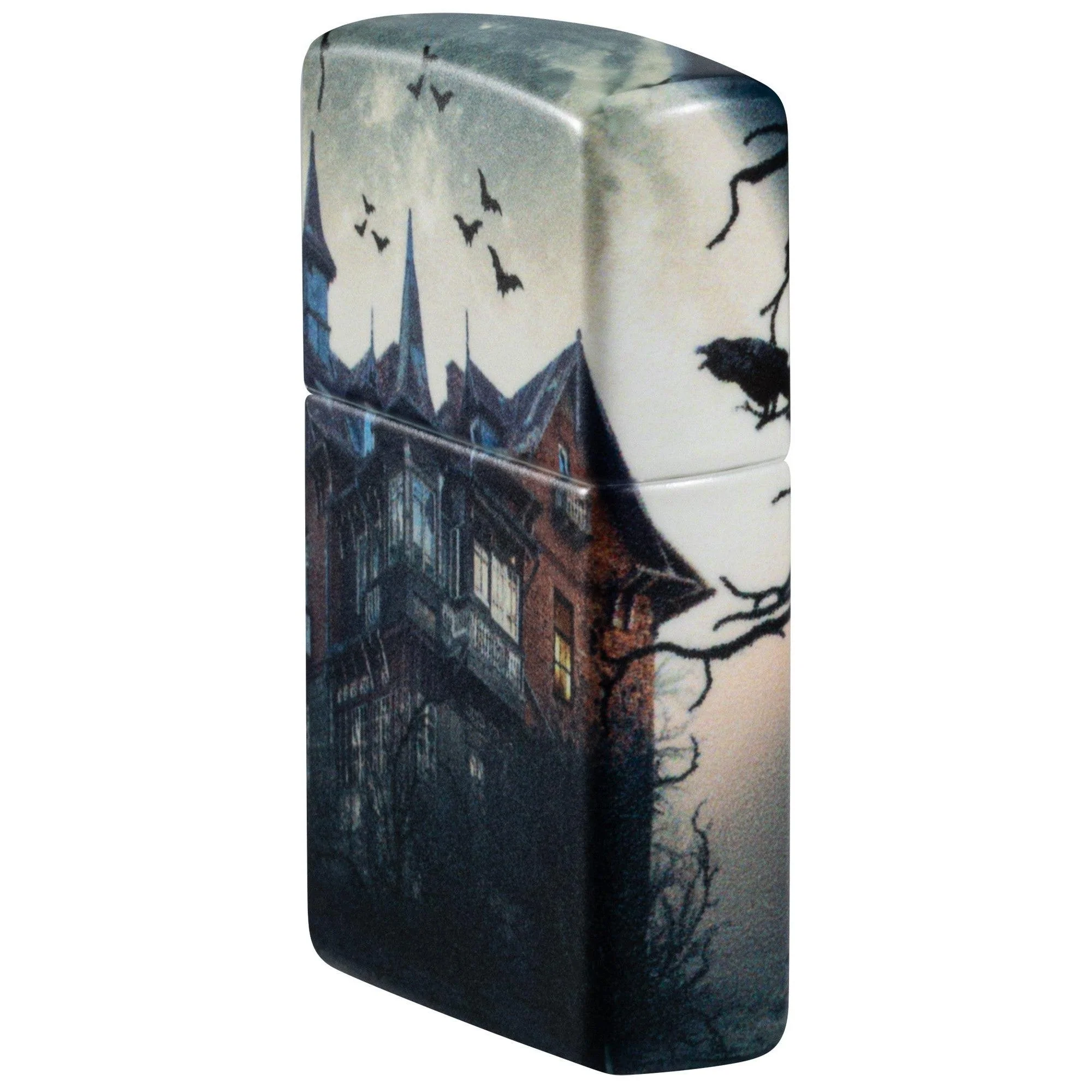 Zippo Lighter: Haunted House - Glow-in-the-Dark Green 48922 - Image 2