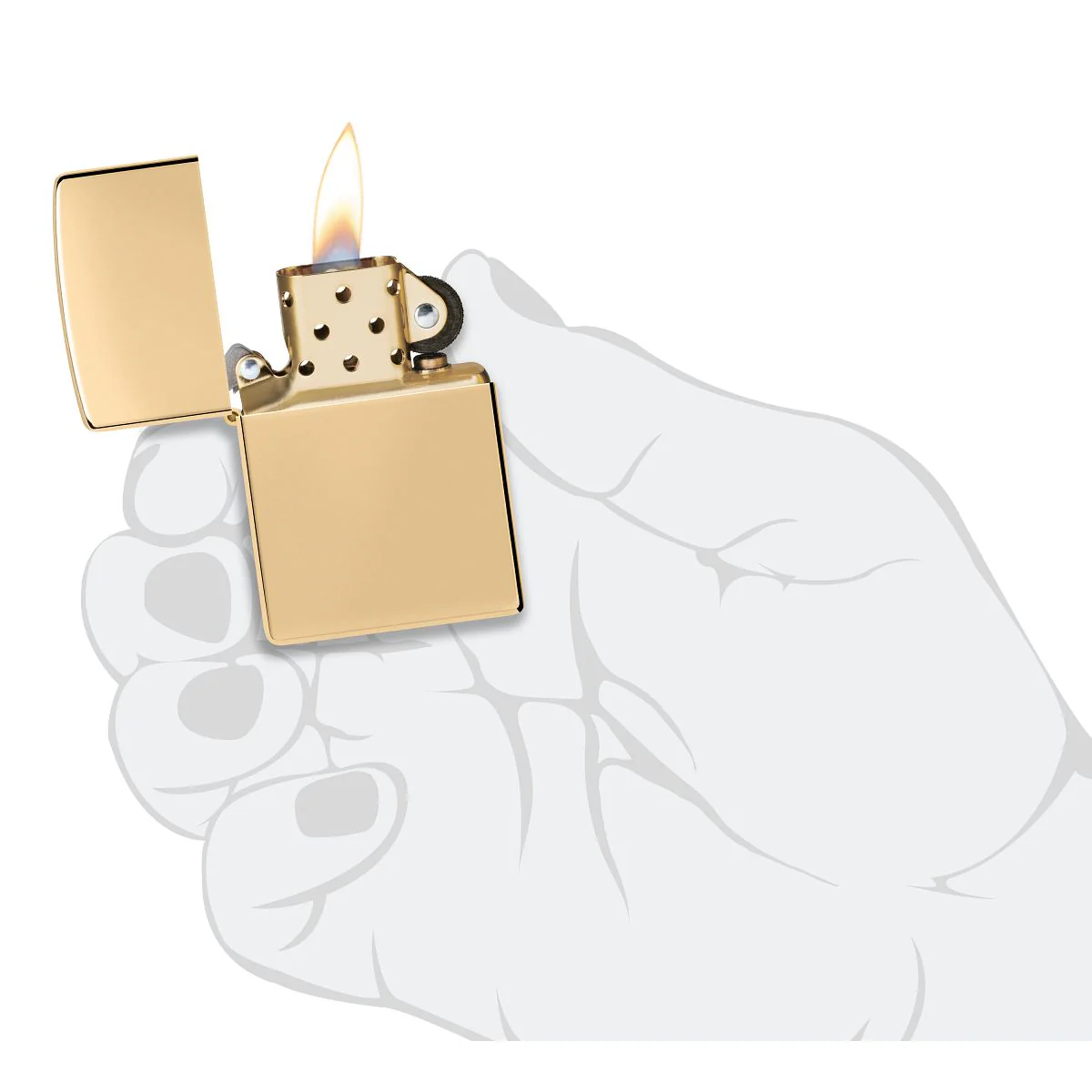 Zippo Lighter: HP Brass 254B - Image 6