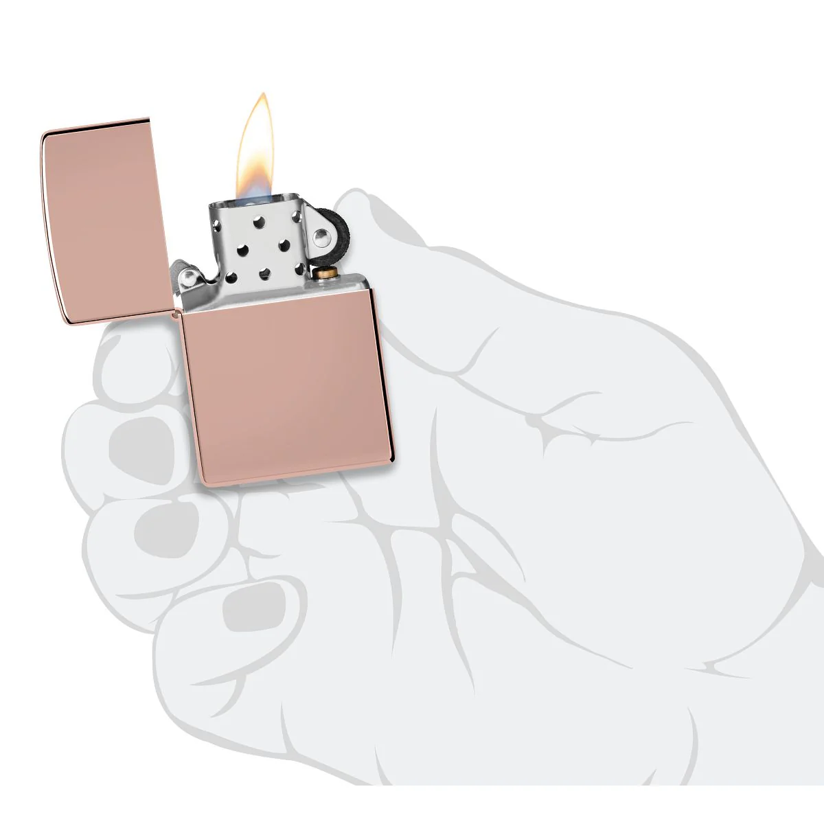 Zippo Lighter: High Polish Rose Gold - High Polish Rose Gold 49190 - Image 5