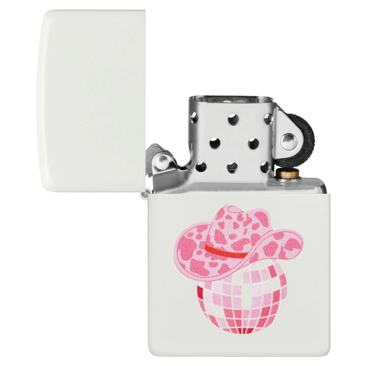 Zippo Lighter: Honky Tonk Design - White Matte 46468 - Image 4