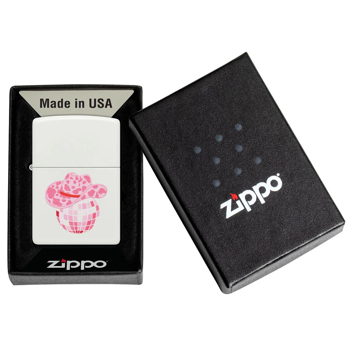 Zippo Lighter: Honky Tonk Design - White Matte 46468 - Image 6