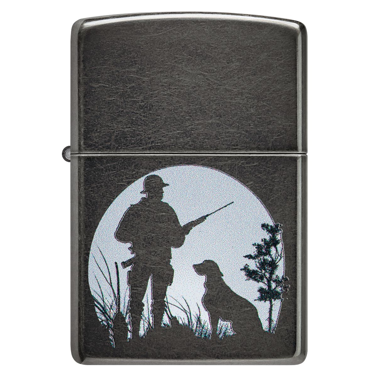 Zippo Lighter: Hunter with Dog - Grey 46321 - Image 2