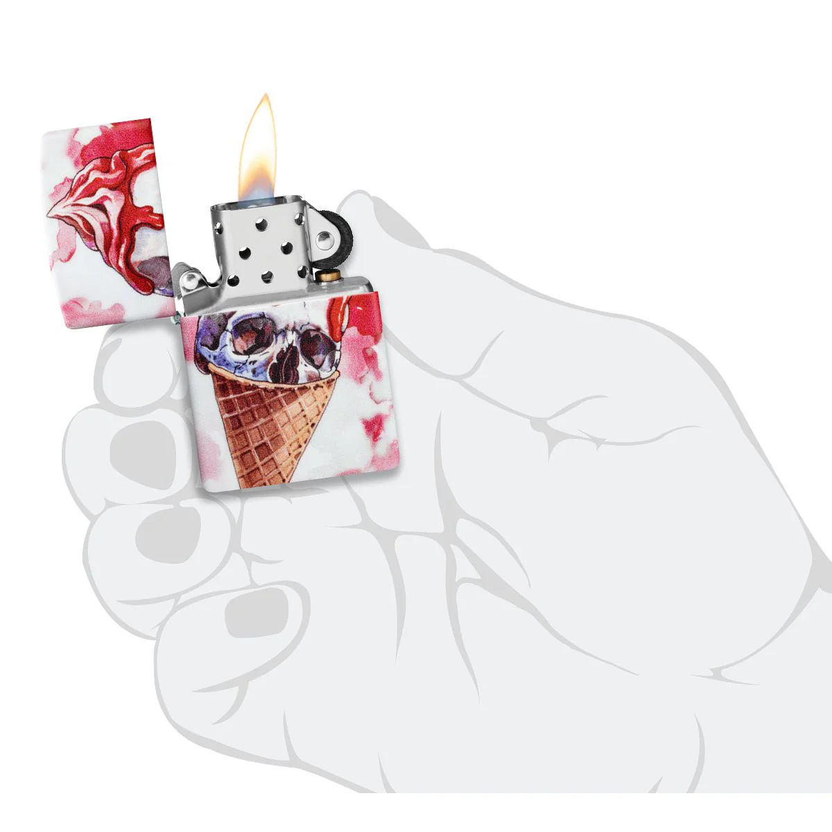 Zippo Lighter: I Scream Cone Design - 540 Color 46748 - Image 9