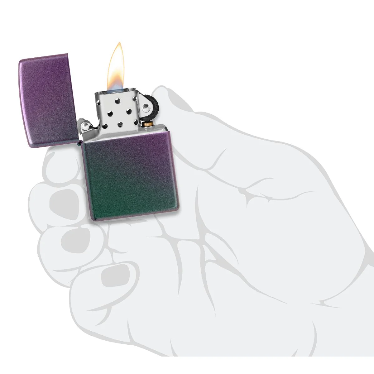 Zippo Lighter: Iridescent Matte - 49146 - Image 5