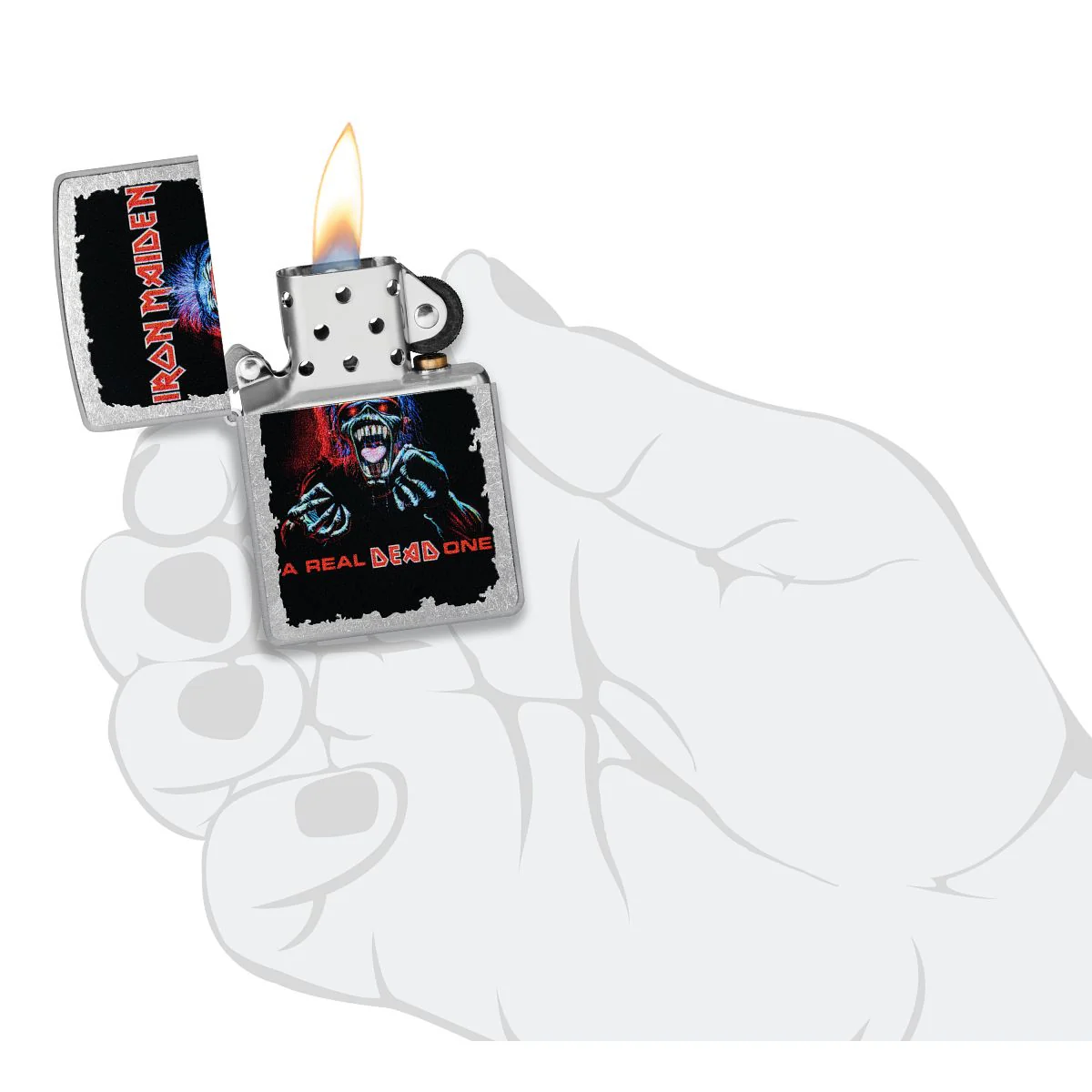 Zippo Lighter: Iron Maiden, A Real Dead One - Street Chrome 47243 - Image 5