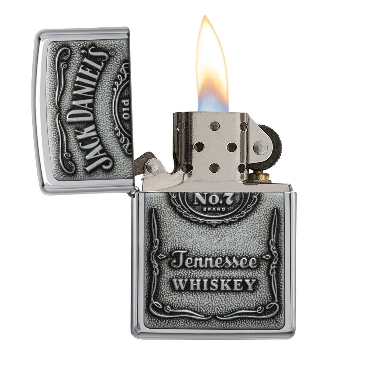 Zippo Lighter: Jack Daniels Pewter Emblem - HP Chrome 250JD.427 - Image 3
