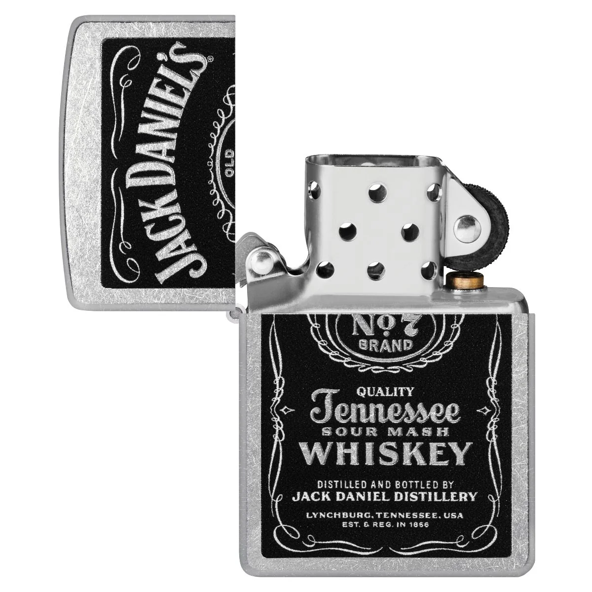 Zippo Lighter: Jack Daniels Label - Street Chrome 24779 - Image 4