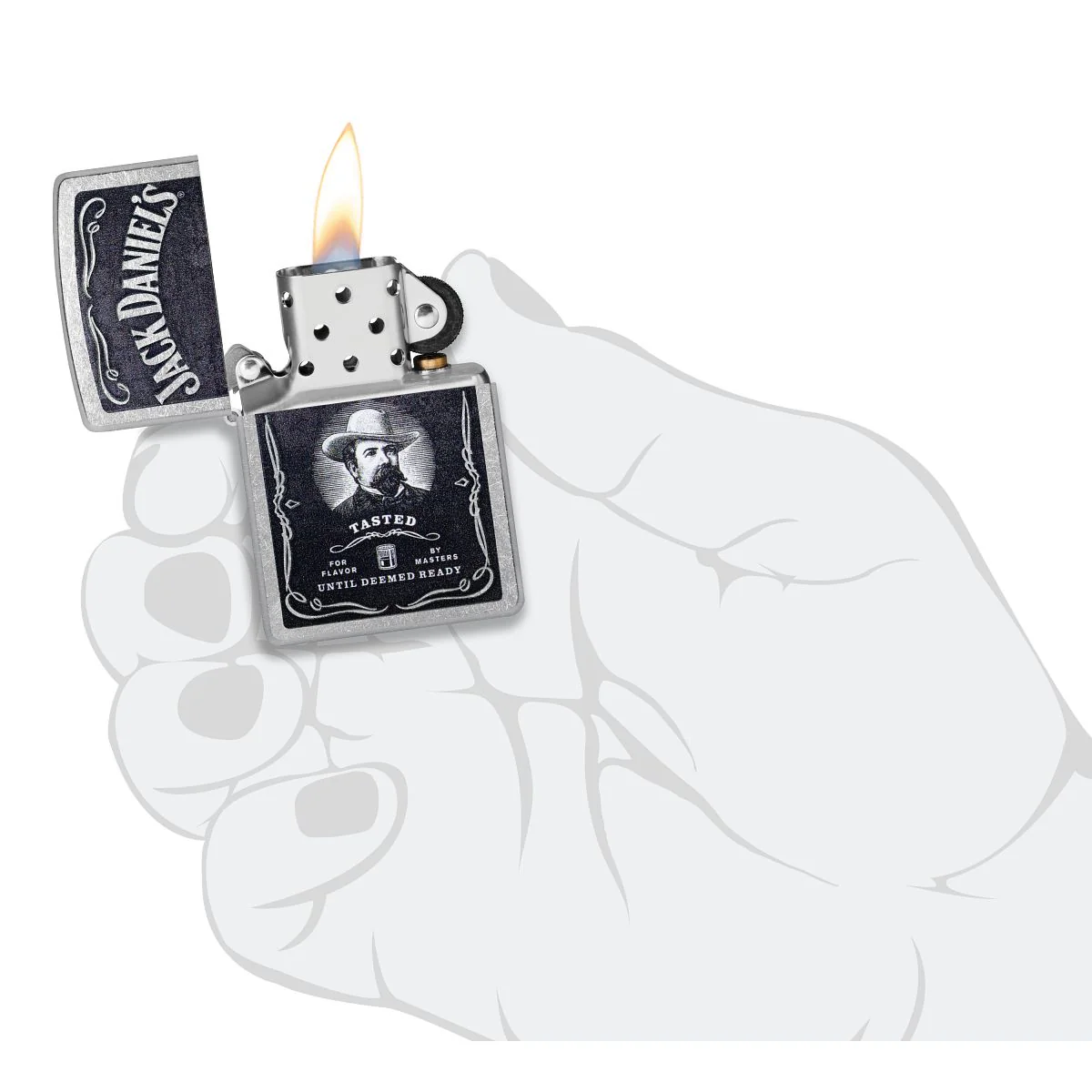 Zippo Lighter: Jack Daniel's Logo - Street Chrome 48748 - Image 5