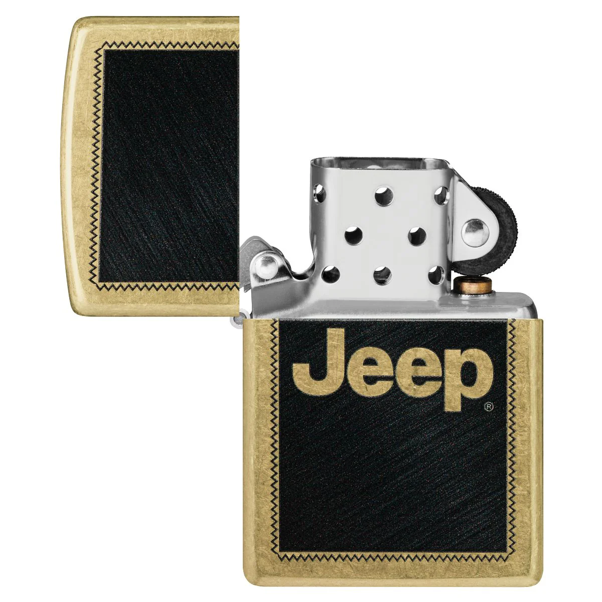 Zippo Lighter: Jeep Logo - Street Brass 46225 - Image 4