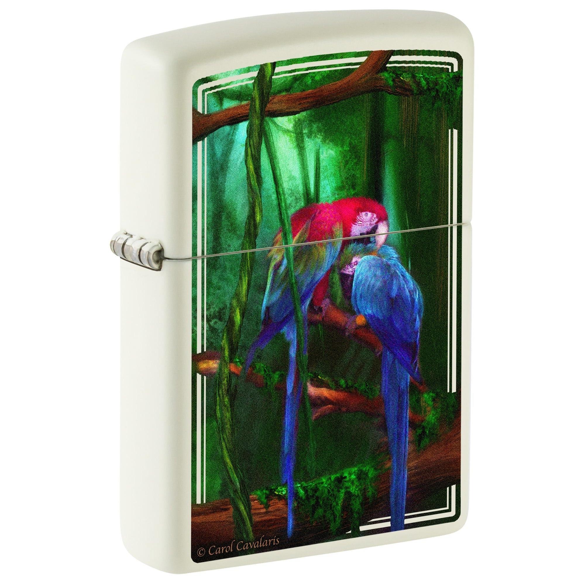 Zippo Lighter: Jewels of the Jungle by Carol Cavalaris - Glow-in-the-Dark Green 48972