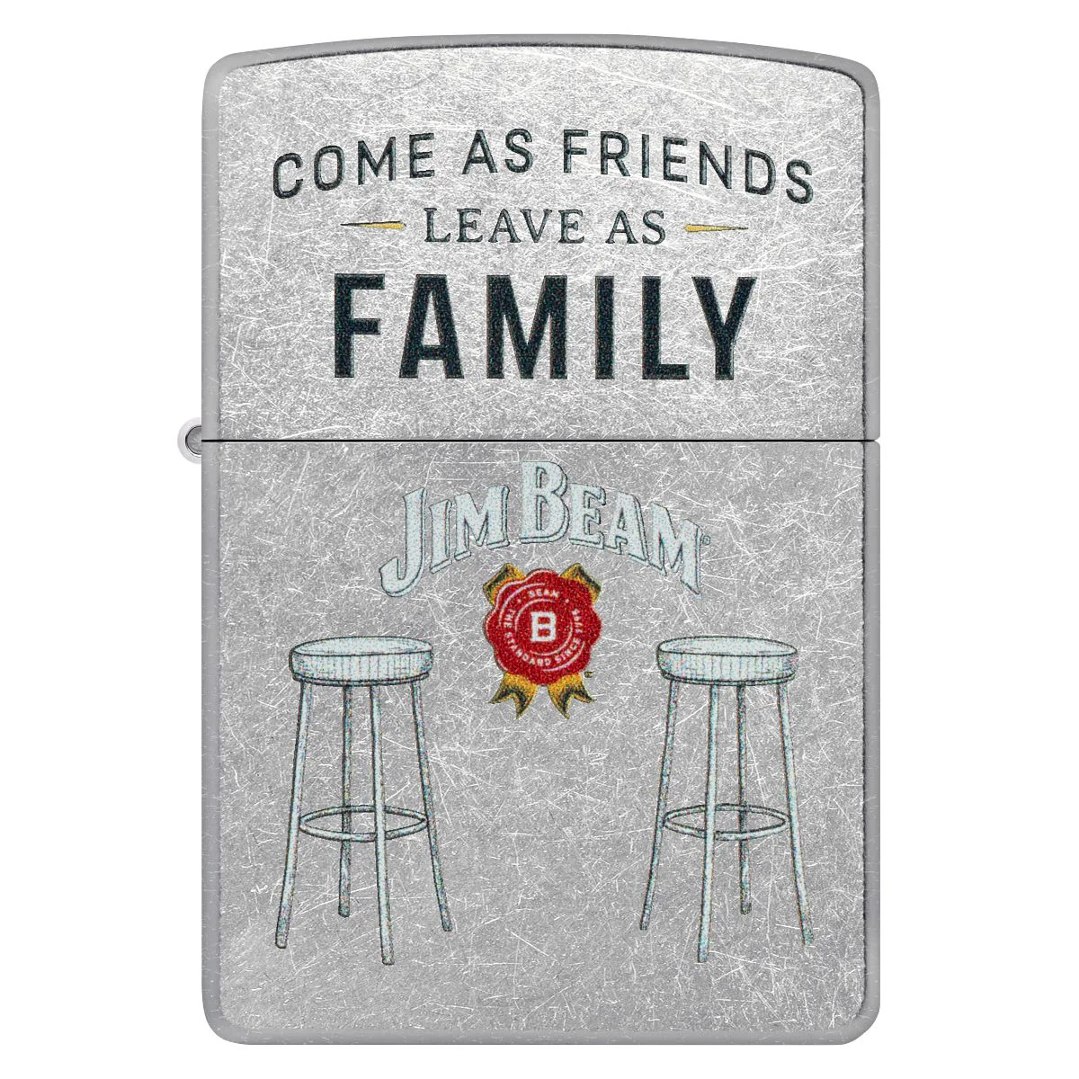 Zippo Lighter: Jim Beam Barstools - Street Chrome 46800 - Image 2