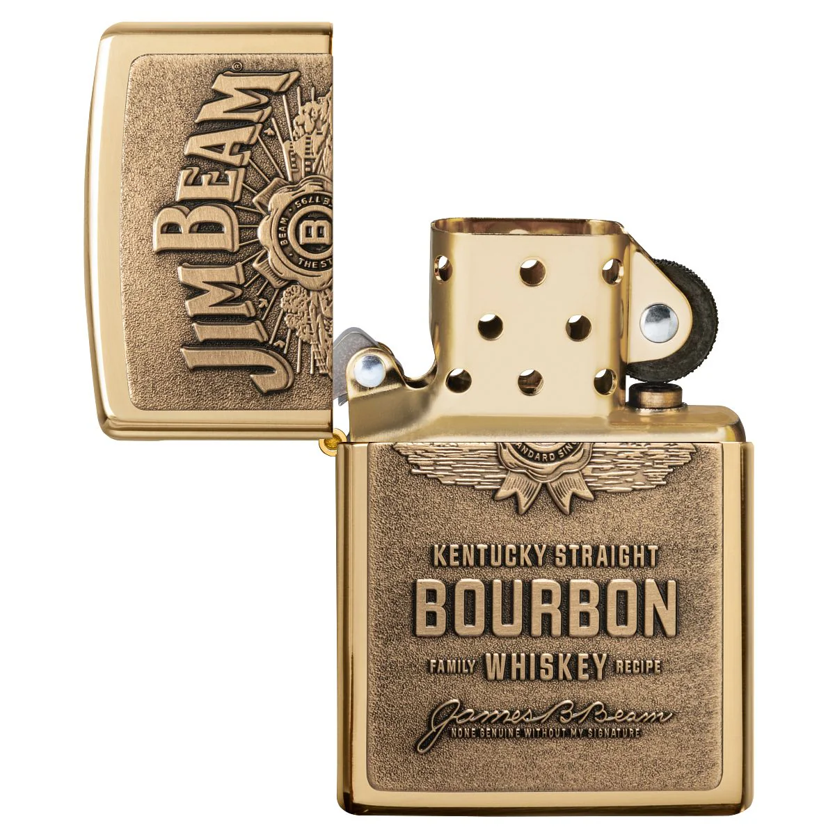 Zippo Lighter: Jim Beam Emblem - HP Brass 254BJB.929 - Image 5