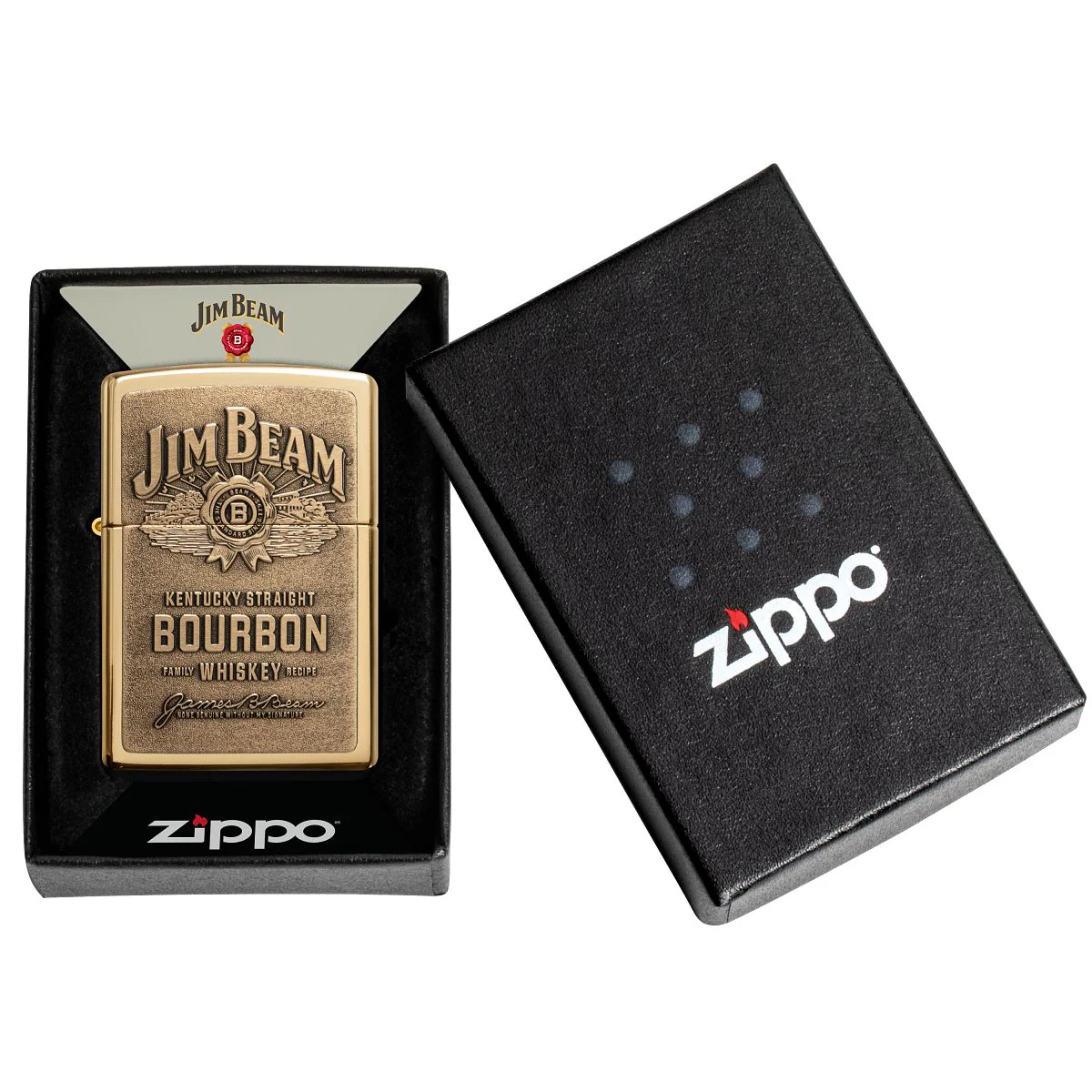 Zippo Lighter: Jim Beam Emblem - HP Brass 254BJB.929 - Image 7