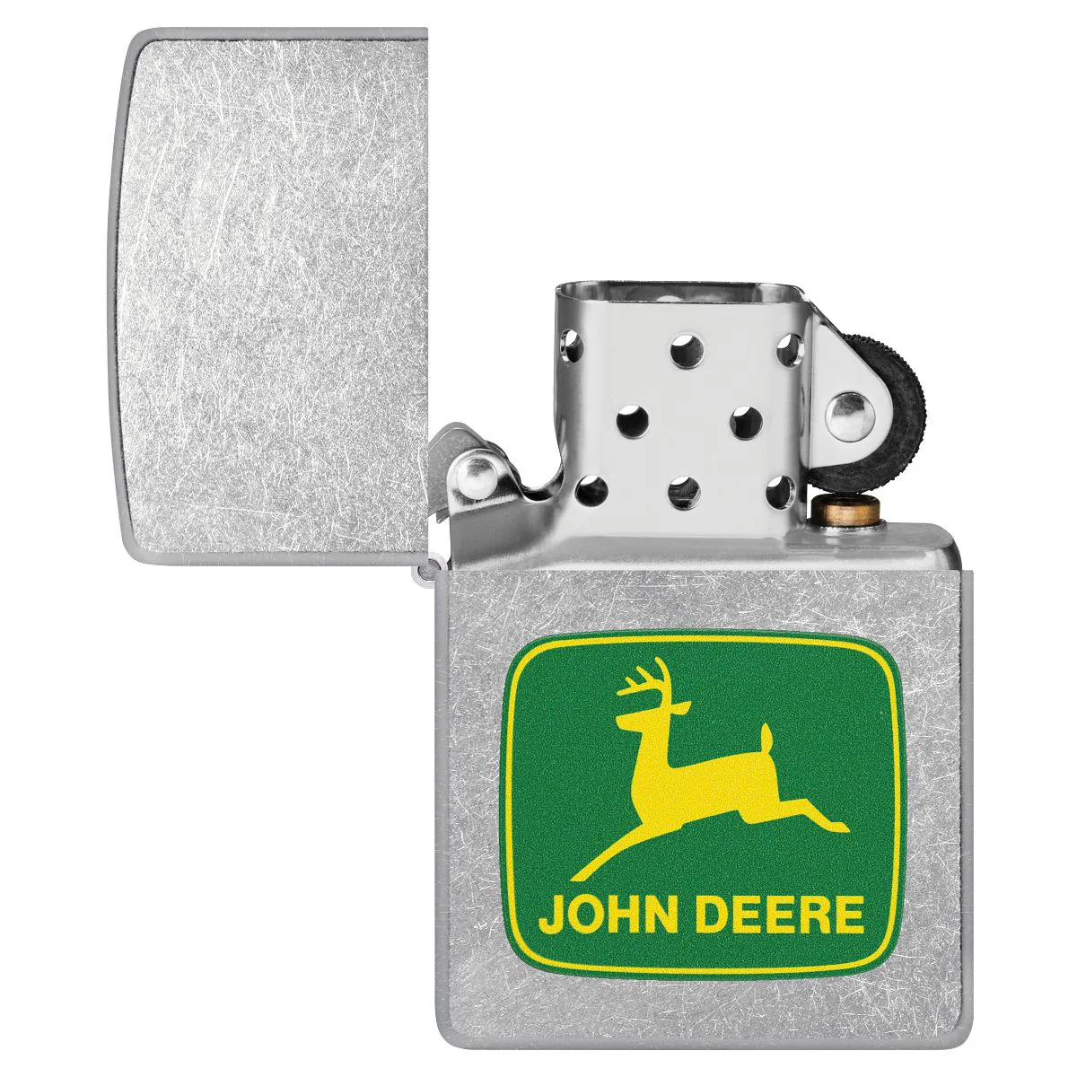 Zippo Lighter: John Deere Logo - Street Chrome 46764 - Image 4