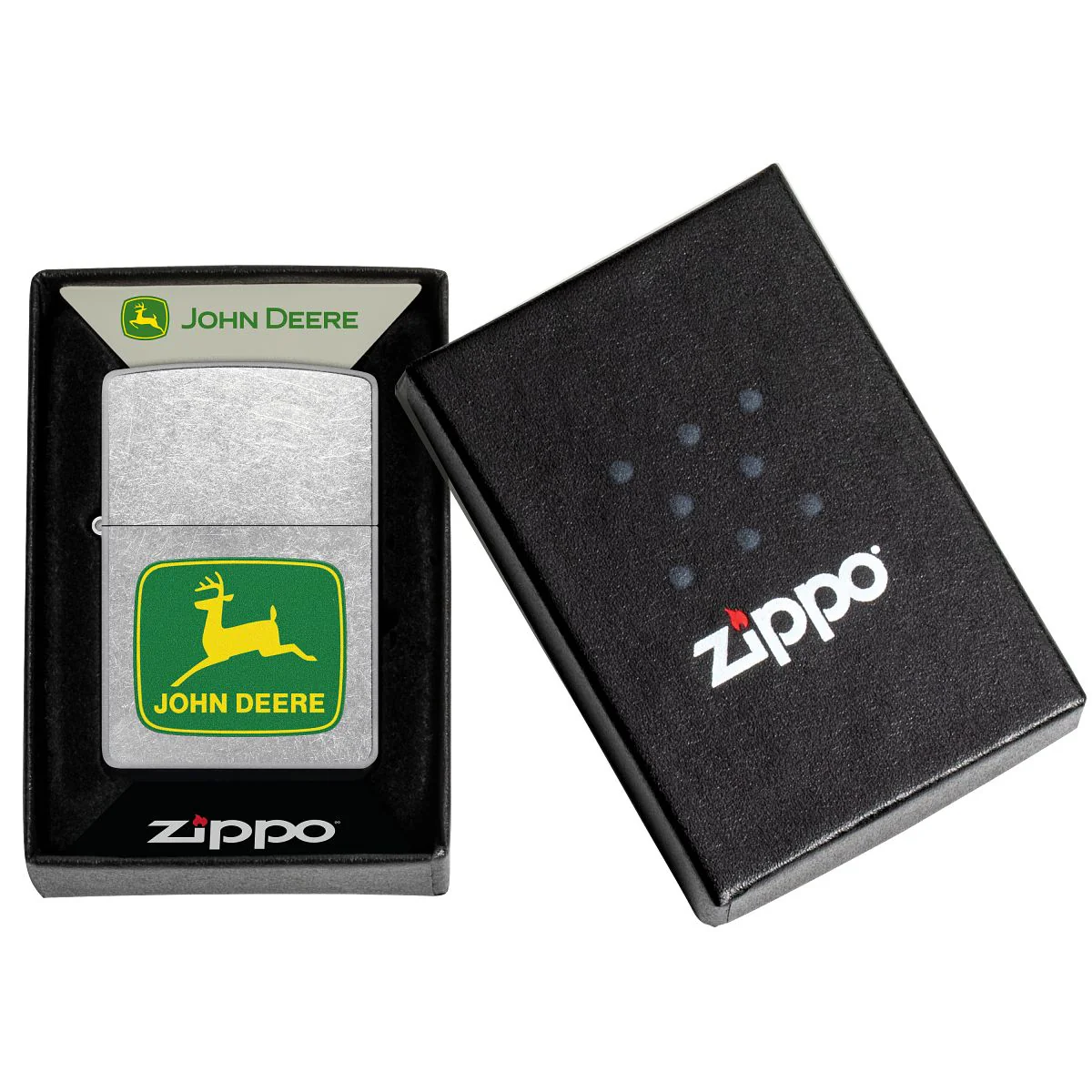 Zippo Lighter: John Deere Logo - Street Chrome 46764 - Image 6
