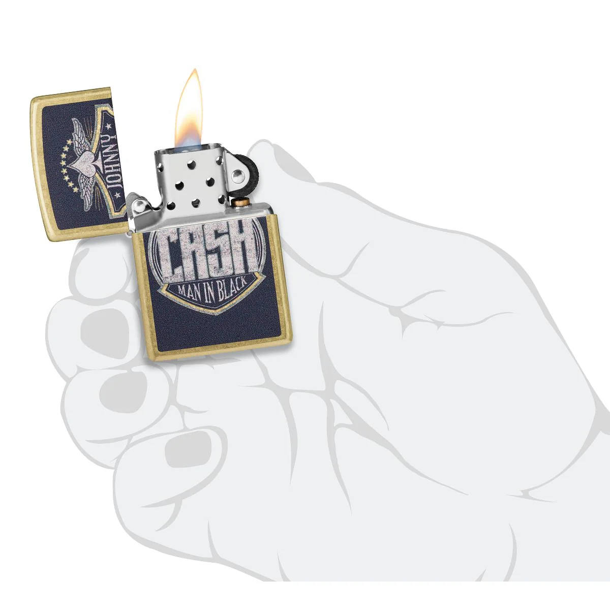 Zippo Lighter: Johnny Cash, Man in Black - Street Brass 47200 - Image 5