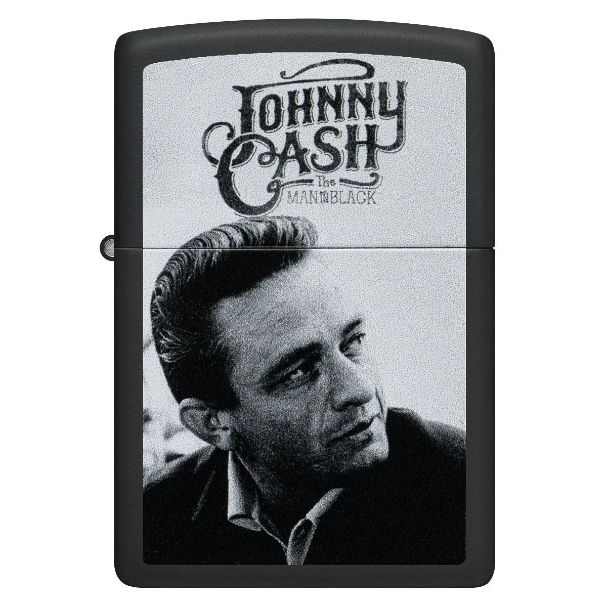Zippo Lighter: Johnny Cash Portrait - Black Matte 48990 - Image 2