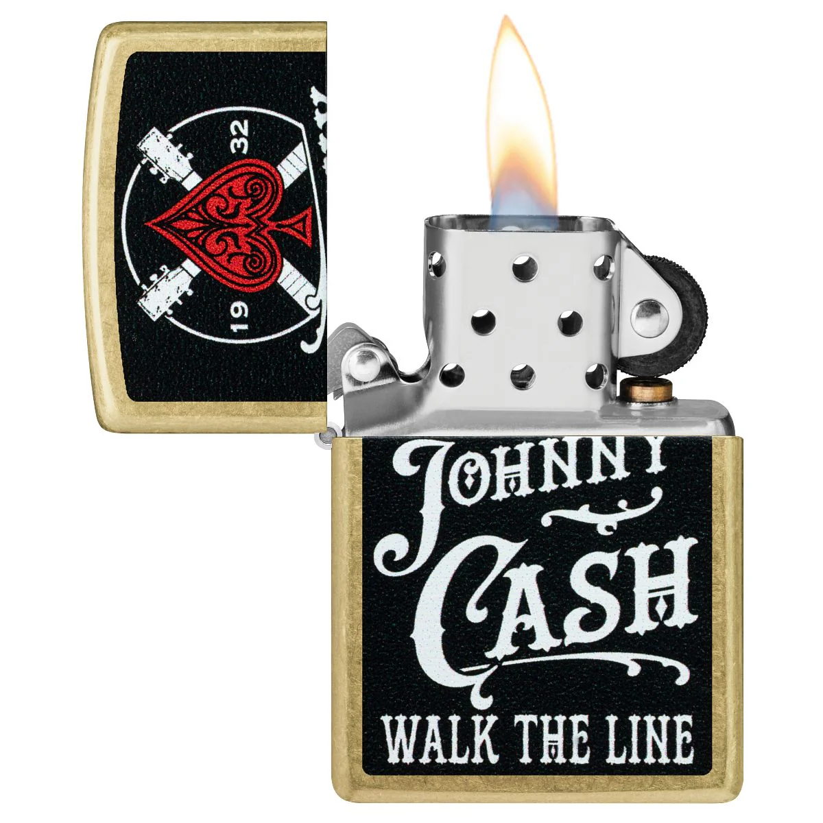 Zippo Lighter: Johnny Cash, Walk the Line - Street Brass 47245 - Image 3