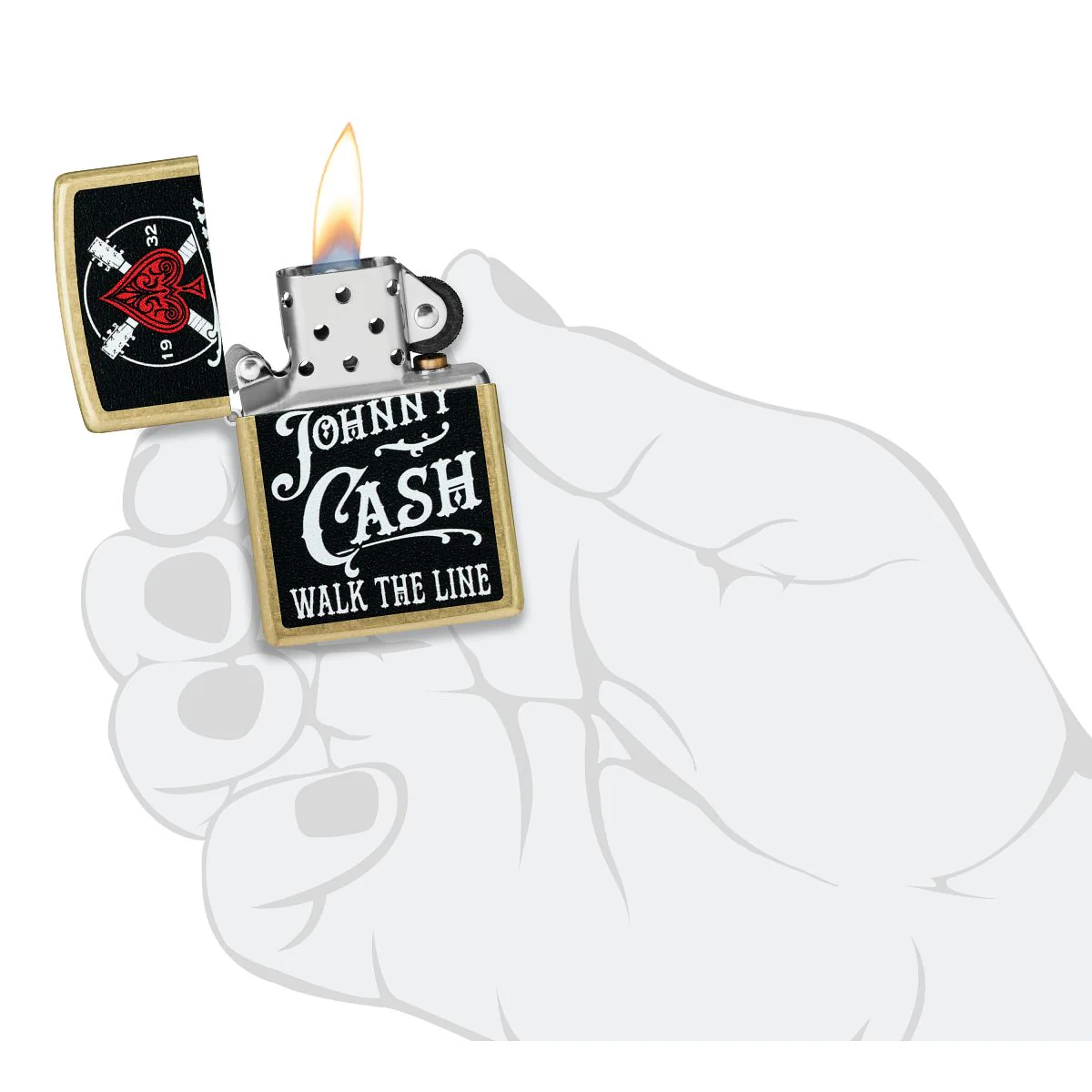 Zippo Lighter: Johnny Cash, Walk the Line - Street Brass 47245 - Image 5