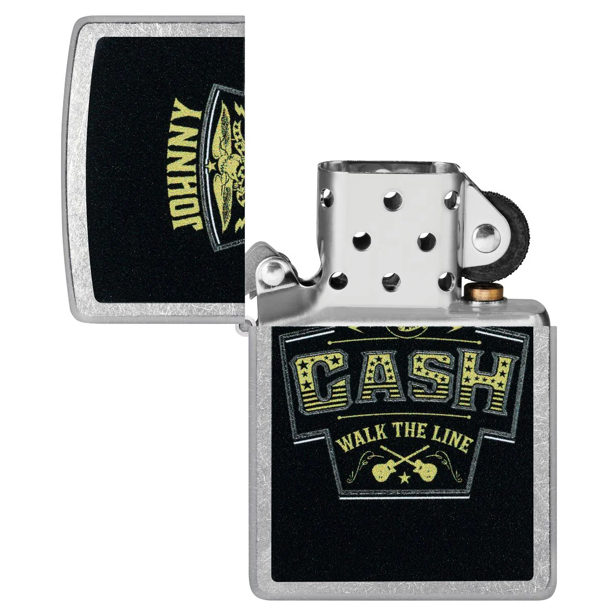 Zippo Lighter: Johnny Cash, Walk the Line - Street Chrome 46592 - Image 4