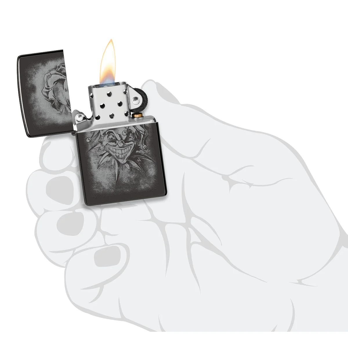 Zippo Lighter: Joker, Photo Image - High Polish Black 48914 - Image 5