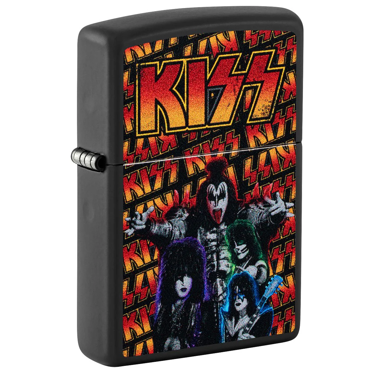 Zippo Lighter: KISS Design - Black Matte 47202