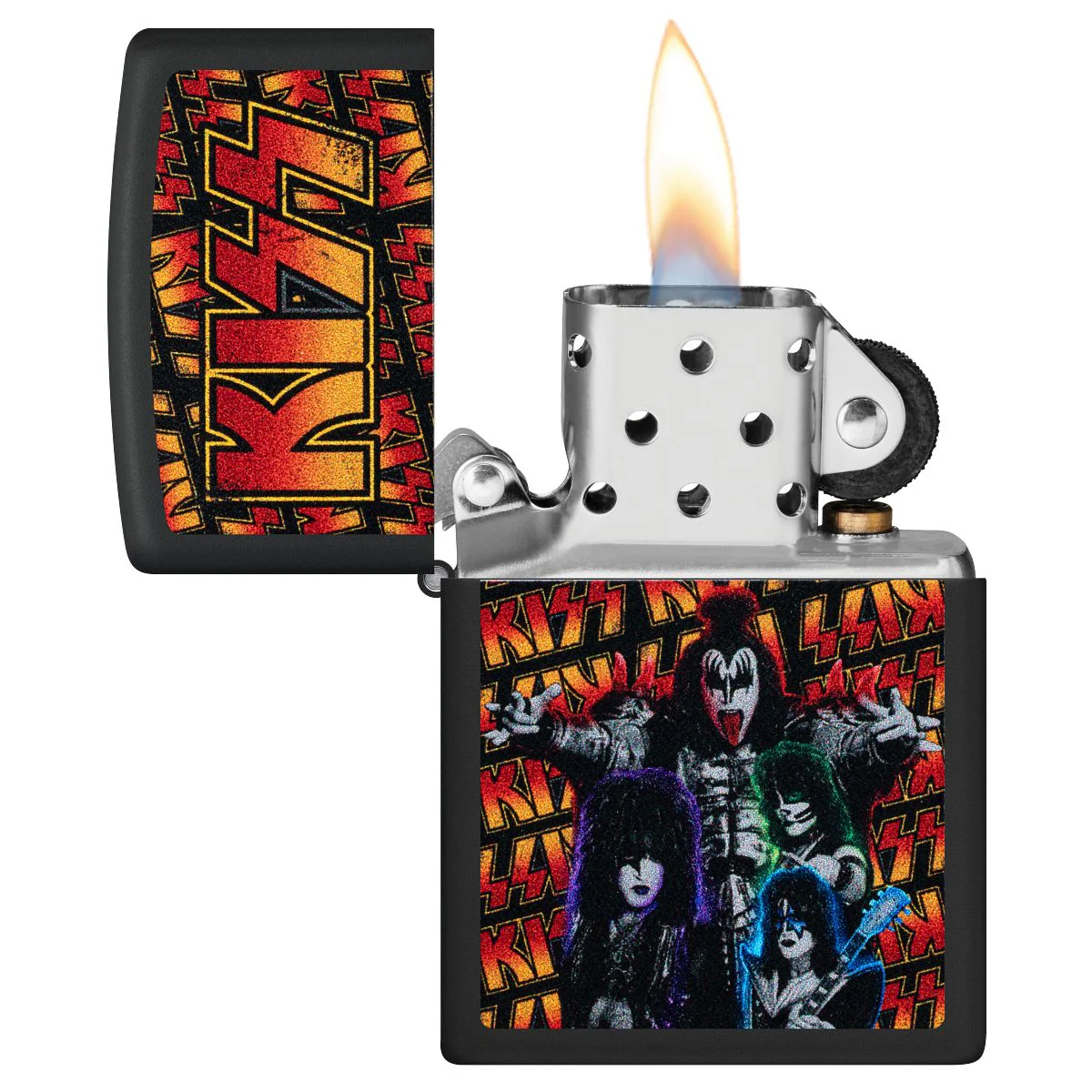Zippo Lighter: KISS Design - Black Matte 47202 - Image 3