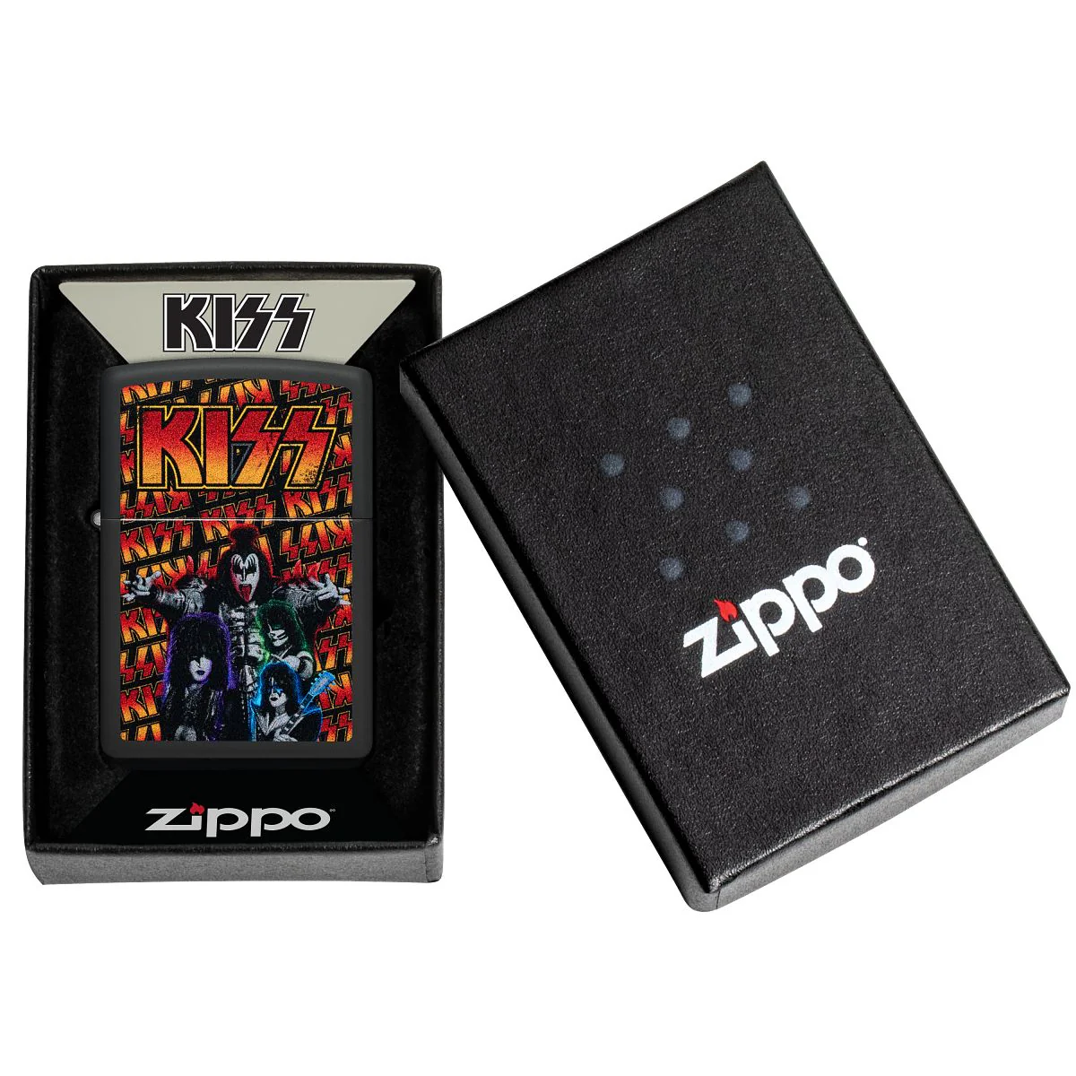Zippo Lighter: KISS Design - Black Matte 47202 - Image 6