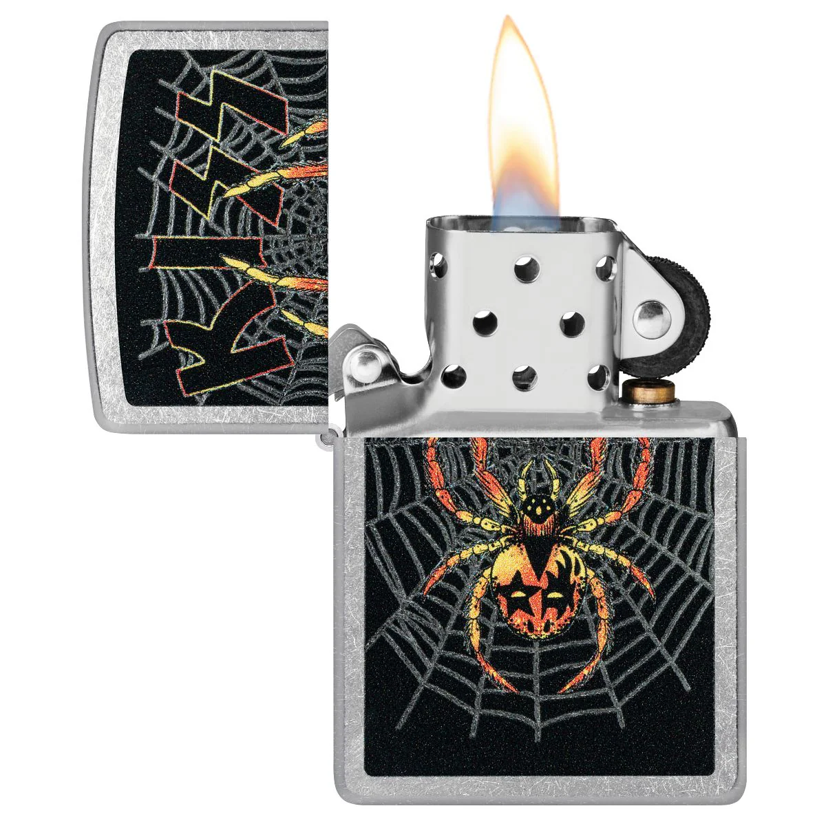 Zippo Lighter: KISS, Spider Logo - Street Chrome 46739 - Image 3