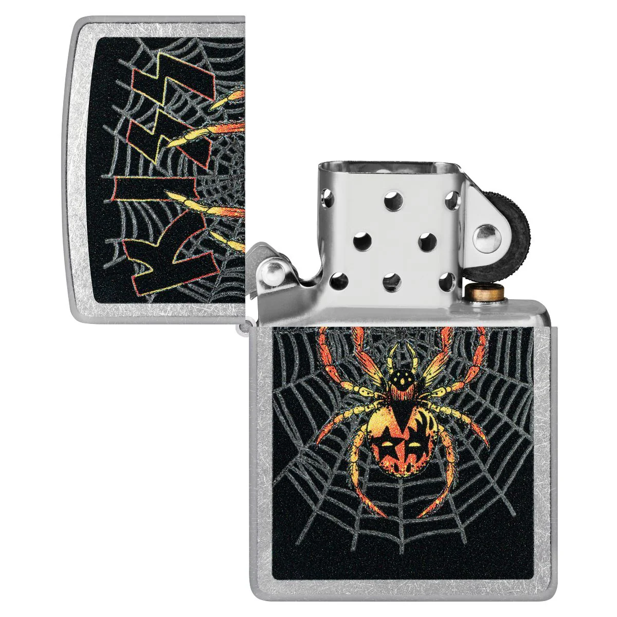 Zippo Lighter: KISS, Spider Logo - Street Chrome 46739 - Image 4