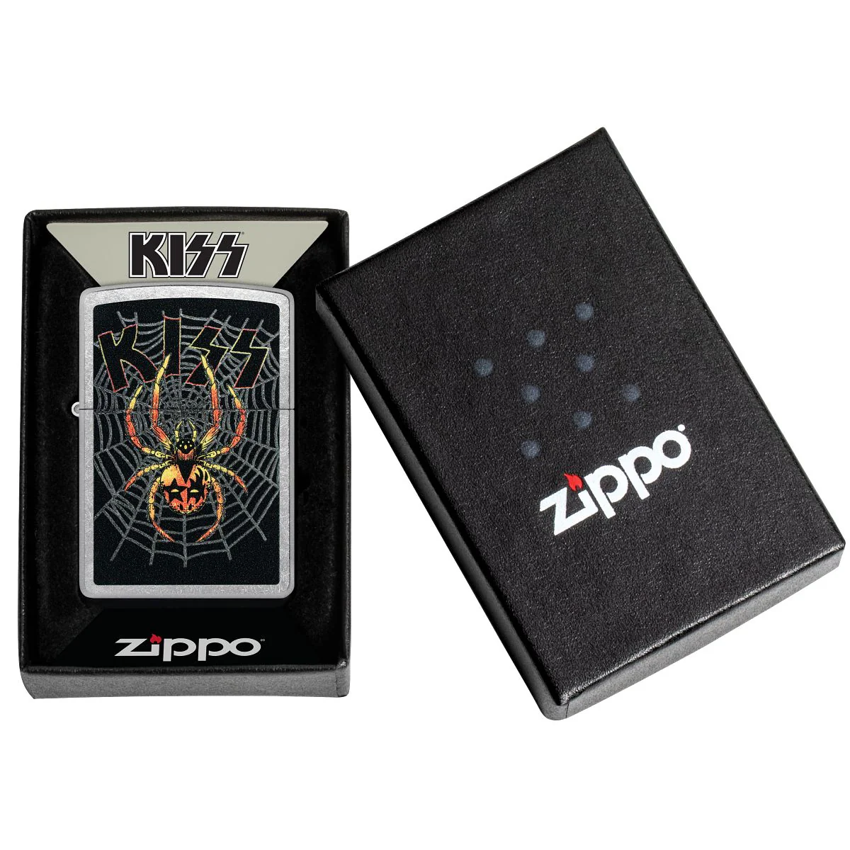 Zippo Lighter: KISS, Spider Logo - Street Chrome 46739 - Image 6