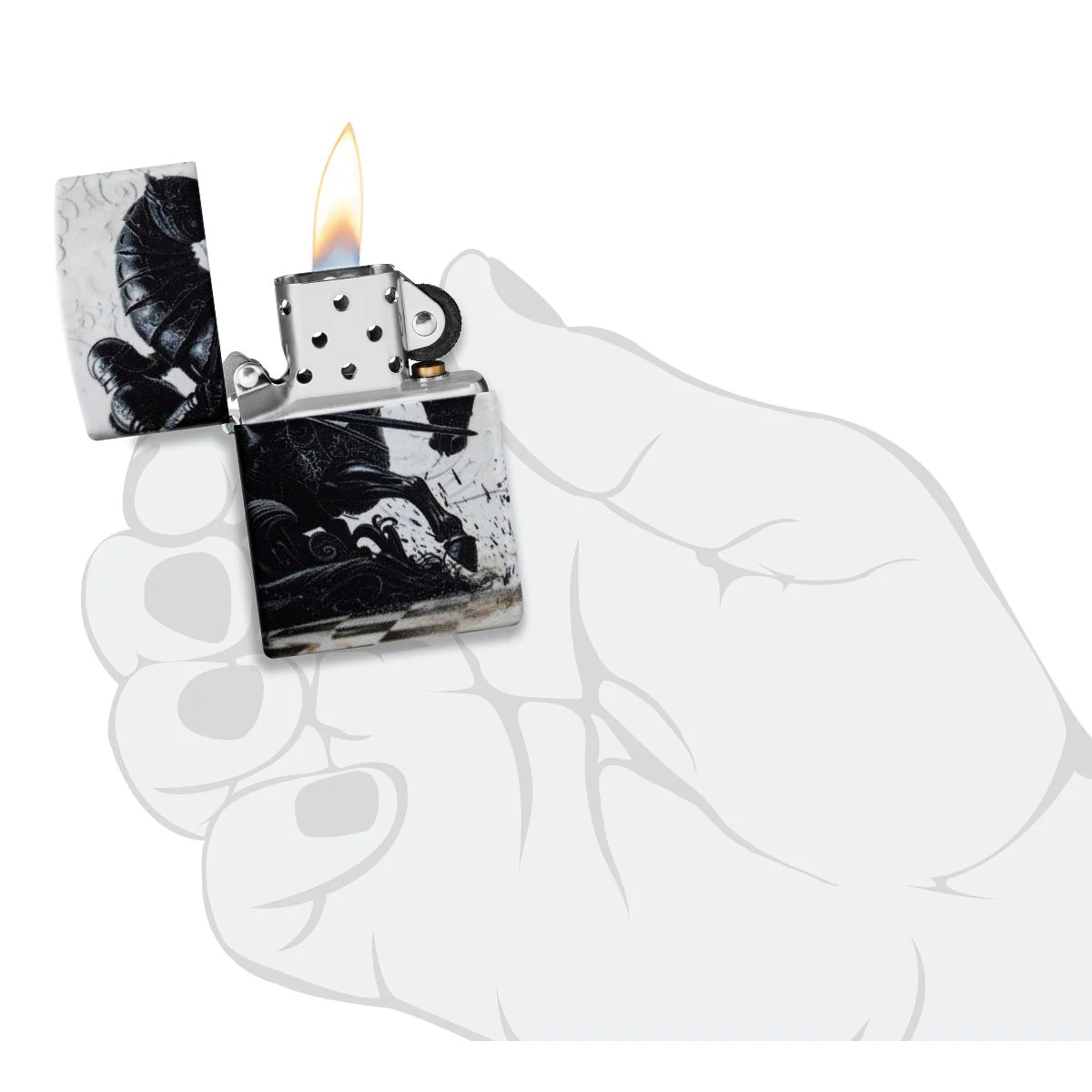 Zippo Lighter: Knight on Horseback - 540 Color 46924 - Image 9