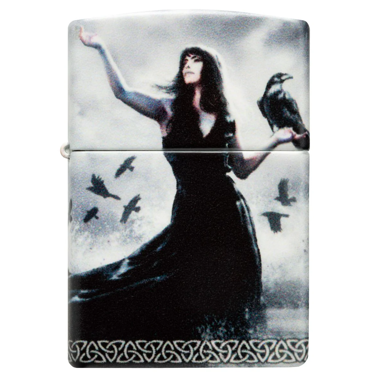 Zippo Lighter: Lady with Ravens by Mazzi - 540 Color 48969 - Image 6