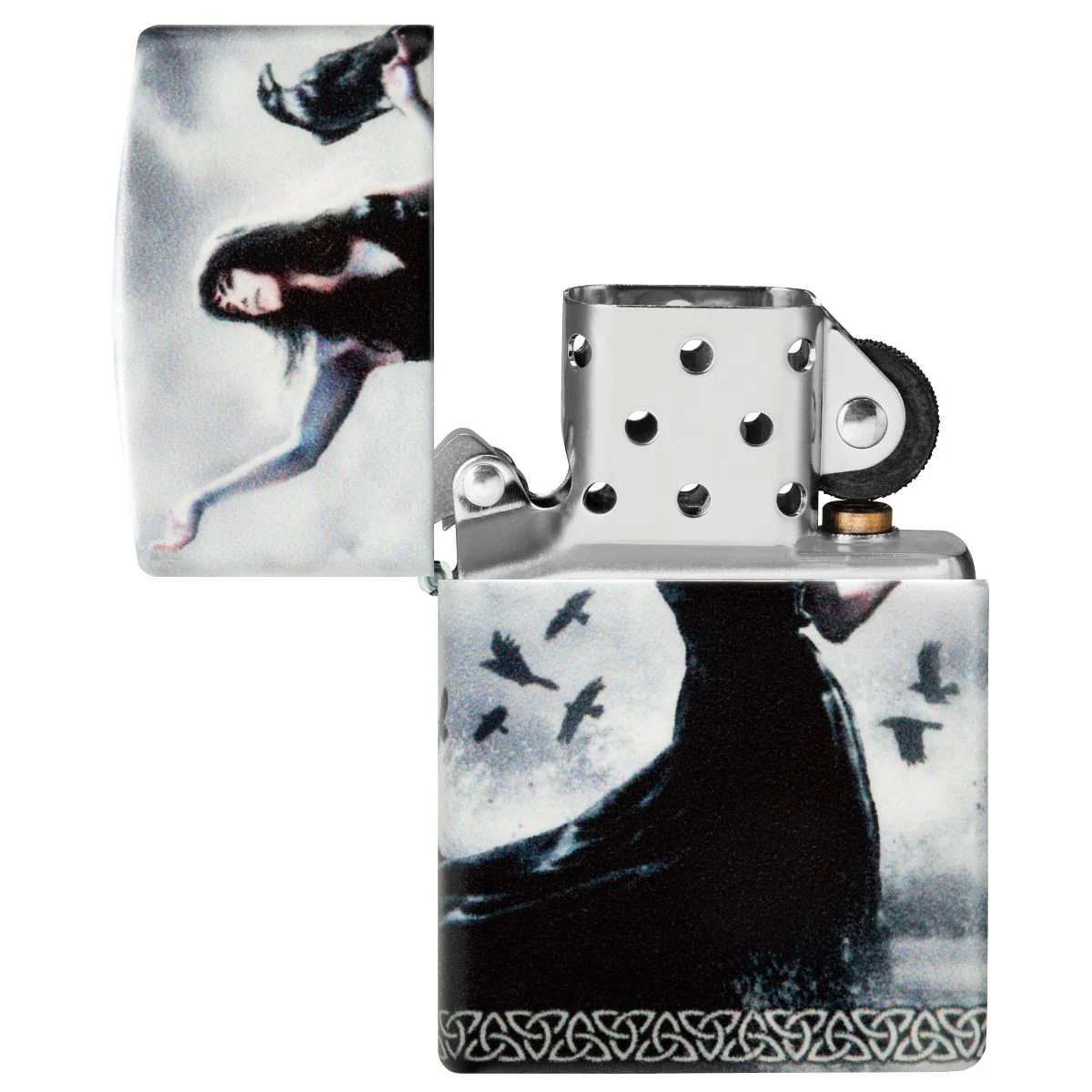 Zippo Lighter: Lady with Ravens by Mazzi - 540 Color 48969 - Image 8